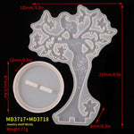 Stampo per scaffali per gioielli da 2 pezzi Stampo epossidico per ornamenti fai-da-te, MD3717+MD3718