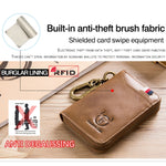 BUFF CAPTAIN 474 Portamonete multifunzionale in pelle Porta chiavi anti-spazzola da appendere alla vita, Blue, Black, Yellow Brown, Brown, Yellow Brown Gift Box, Black Gift Box, Brown Gift Box, Blue Gift Box