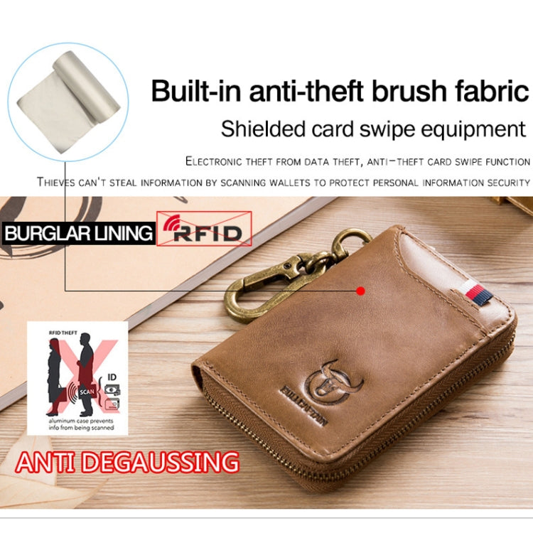 BUFF CAPTAIN 474 Portamonete multifunzionale in pelle Porta chiavi anti-spazzola da appendere alla vita, Blue, Black, Yellow Brown, Brown, Yellow Brown Gift Box, Black Gift Box, Brown Gift Box, Blue Gift Box