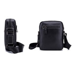 Borsa a tracolla in pelle bovina da uomo 25x21x9 cm