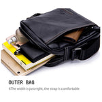 Borsa a tracolla in pelle bovina da uomo 25x21x9 cm