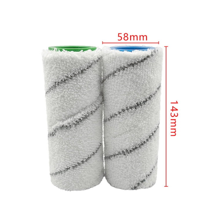 1 Pair HJ-PJ-0117 Multi-Floor Cleaning Brush Roller Brush for Kaica FC3D / FC5