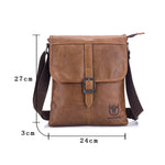 BUFF CAPTAIN 034 Borsa a tracolla in pelle da uomo Borsa sportiva in pelle bovina di primo strato all'aperto
