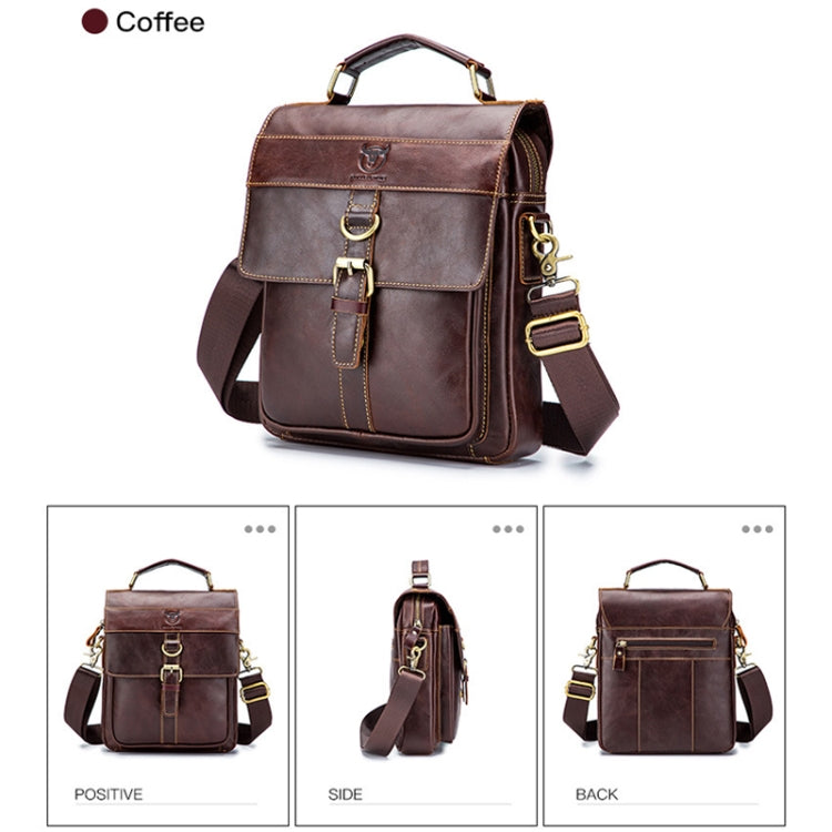 BUFF CAPTAIN 302 Borsa a tracolla casual da uomo in pelle bovina di primo strato