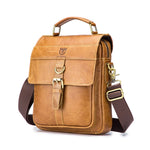 BUFF CAPTAIN 302 Borsa a tracolla casual da uomo in pelle bovina di primo strato