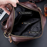 BUFF CAPTAIN 302 Borsa a tracolla casual da uomo in pelle bovina di primo strato