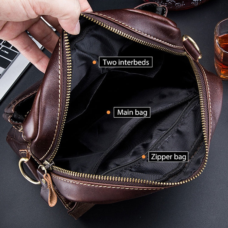 BUFF CAPTAIN 302 Borsa a tracolla casual da uomo in pelle bovina di primo strato
