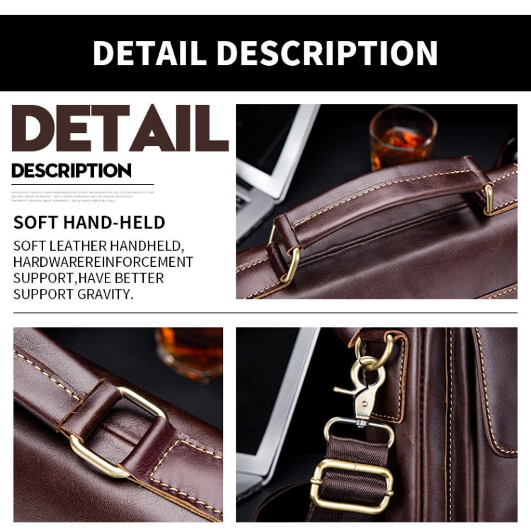 BUFF CAPTAIN 302 Borsa a tracolla casual da uomo in pelle bovina di primo strato