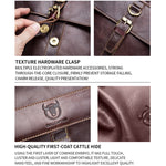 BUFF CAPTAIN 302 Borsa a tracolla casual da uomo in pelle bovina di primo strato