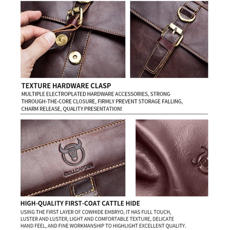 BUFF CAPTAIN 302 Borsa a tracolla casual da uomo in pelle bovina di primo strato