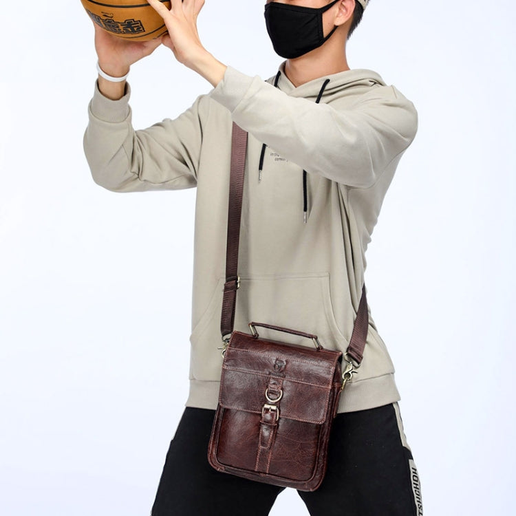 BUFF CAPTAIN 302 Borsa a tracolla casual da uomo in pelle bovina di primo strato