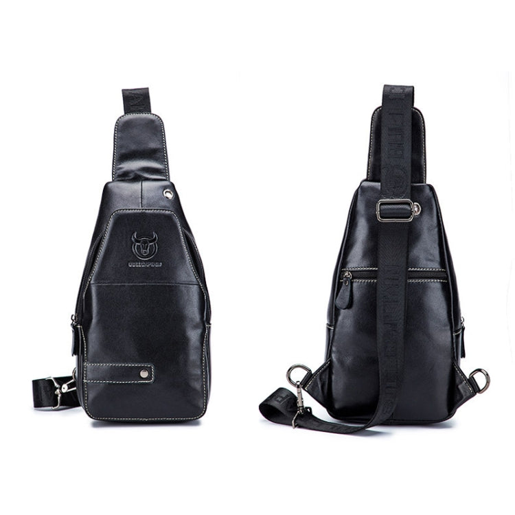 BUFF CAPTAIN 087 Borsa a tracolla da uomo in pelle Borsa da petto sportiva in pelle bovina di primo strato