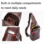 BUFF CAPTAIN 087 Borsa a tracolla da uomo in pelle Borsa da petto sportiva in pelle bovina di primo strato