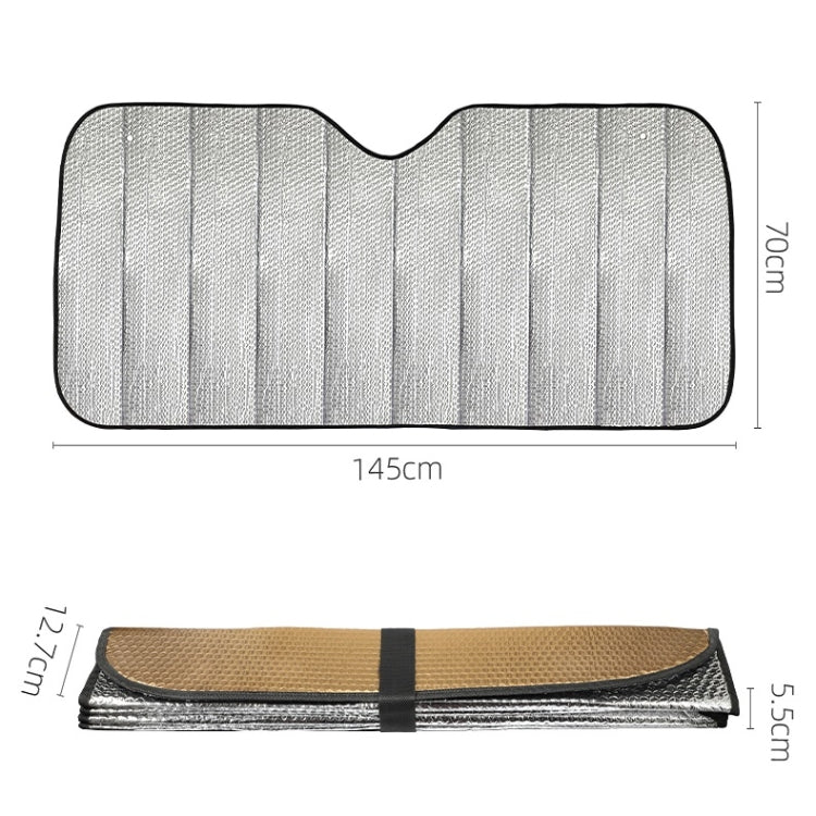 Visiera parasole per isolamento termico con protezione solare per auto ispessimento a cinque strati in alluminio, 145x70cm Gold, 145x70cm Silver, 145x70cm Blue
