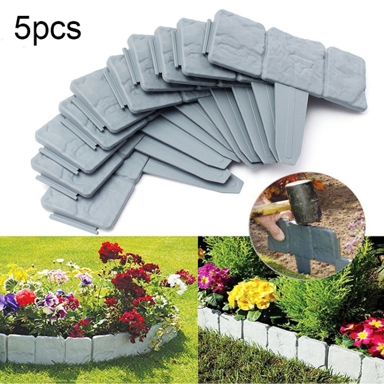 Recinzione in plastica finta pietra per giardino 10 pezzi