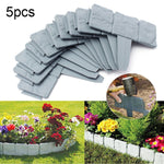 10 PCS Recinzione in finta pietra Giardino Giardinaggio all'aperto Prato Isolamento in plastica Recinzione in PP Recinzione semplice splicabile