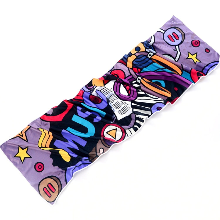 Asciugamano freddo ad asciugatura rapida che assorbe il sudore con sensazione di freddo, Quick-Drying Towel, Size: 100 x 30cm(Music Festival), Quick-Drying Towel, Size: 100 x 30cm(Fire), Quick-Drying Towel, Size: 100 x 30cm(Geometric Triangle)         ...