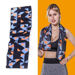 Asciugamano freddo ad asciugatura rapida che assorbe il sudore con sensazione di freddo, Quick-Drying Towel, Size: 100 x 30cm(Music Festival), Quick-Drying Towel, Size: 100 x 30cm(Fire), Quick-Drying Towel, Size: 100 x 30cm(Geometric Triangle)         ...