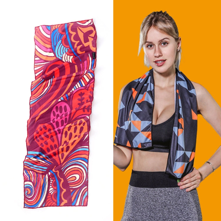 Asciugamano freddo ad asciugatura rapida che assorbe il sudore con sensazione di freddo, Quick-Drying Towel, Size: 100 x 30cm(Music Festival), Quick-Drying Towel, Size: 100 x 30cm(Fire), Quick-Drying Towel, Size: 100 x 30cm(Geometric Triangle)         ...
