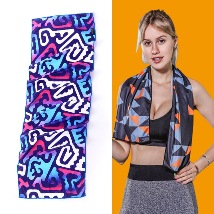 Asciugamano freddo ad asciugatura rapida che assorbe il sudore con sensazione di freddo, Quick-Drying Towel, Size: 100 x 30cm(Music Festival), Quick-Drying Towel, Size: 100 x 30cm(Fire), Quick-Drying Towel, Size: 100 x 30cm(Geometric Triangle)         ...