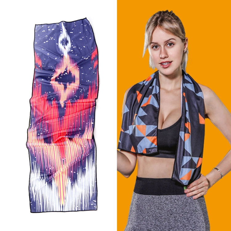 Asciugamano freddo ad asciugatura rapida che assorbe il sudore con sensazione di freddo, Quick-Drying Towel, Size: 100 x 30cm(Music Festival), Quick-Drying Towel, Size: 100 x 30cm(Fire), Quick-Drying Towel, Size: 100 x 30cm(Geometric Triangle)         ...