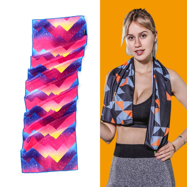 Asciugamano freddo ad asciugatura rapida che assorbe il sudore con sensazione di freddo, Quick-Drying Towel, Size: 100 x 30cm(Music Festival), Quick-Drying Towel, Size: 100 x 30cm(Fire), Quick-Drying Towel, Size: 100 x 30cm(Geometric Triangle)         ...