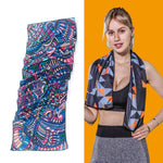 Asciugamano freddo ad asciugatura rapida che assorbe il sudore con sensazione di freddo, Quick-Drying Towel, Size: 100 x 30cm(Music Festival), Quick-Drying Towel, Size: 100 x 30cm(Fire), Quick-Drying Towel, Size: 100 x 30cm(Geometric Triangle)         ...
