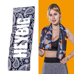 Asciugamano freddo ad asciugatura rapida che assorbe il sudore con sensazione di freddo, Quick-Drying Towel, Size: 100 x 30cm(Music Festival), Quick-Drying Towel, Size: 100 x 30cm(Fire), Quick-Drying Towel, Size: 100 x 30cm(Geometric Triangle)         ...