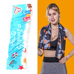 Asciugamano freddo ad asciugatura rapida che assorbe il sudore con sensazione di freddo, Quick-Drying Towel, Size: 100 x 30cm(Music Festival), Quick-Drying Towel, Size: 100 x 30cm(Fire), Quick-Drying Towel, Size: 100 x 30cm(Geometric Triangle)         ...