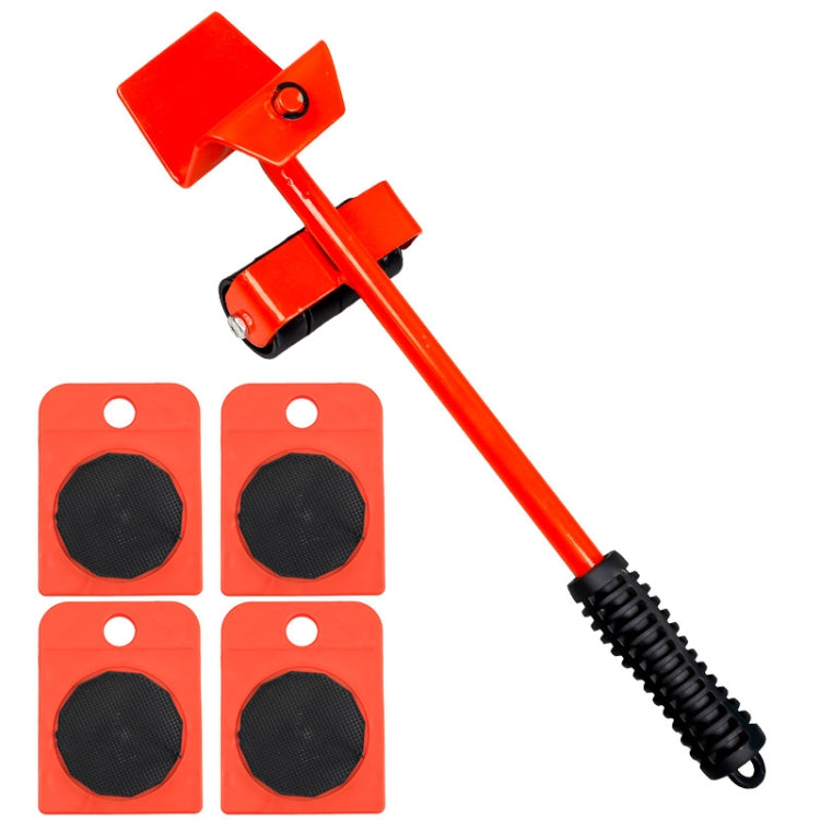 CY-0102 Letto mobile per uso domestico 5 in 1 Oggetto pesante Puleggia mobile per mobili Shifter Carrier multifunzionale, Red (150KG), Yellow (300KG), Silver (500KG), Red Black Pry Bar (150KG), Tank (100KG), Cartoon (100KG)