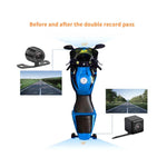 MT30 720P Registratore di guida per moto impermeabile Locomotiva Registratore a doppia lente anteriore e posteriore, MT30