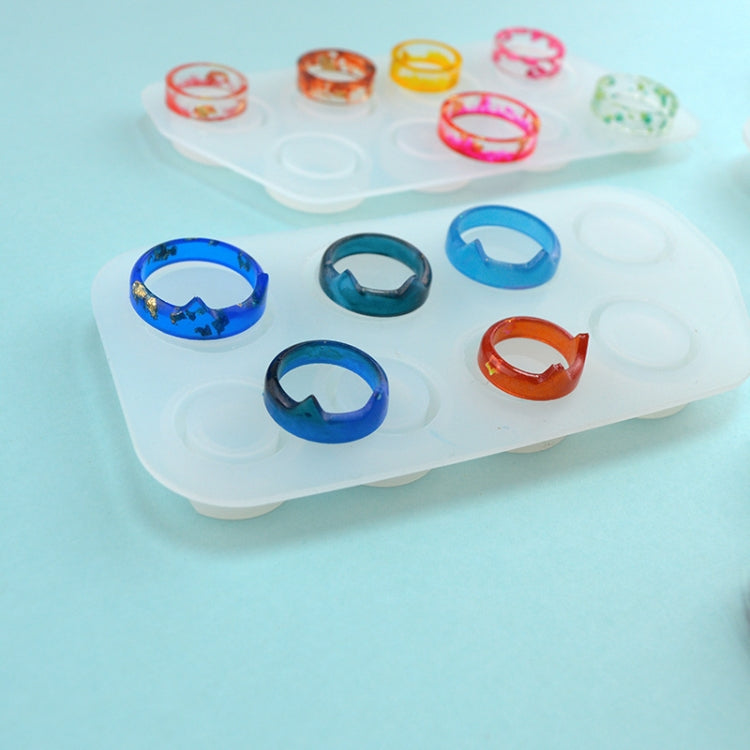 3 in 1 stampo in silicone con pendente ad anello gocciolante di cristallo fai-da-te stampo ad anello a forma di arco, 3 in 1 Ring Mold
