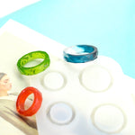 3 in 1 stampo in silicone con pendente ad anello gocciolante di cristallo fai-da-te stampo ad anello a forma di arco, 3 in 1 Ring Mold