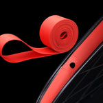 20 PCS Road Mountain Bike Anti-Stab Tire Pad Set di ruote per bicicletta Nastro di rivestimento per raggi in PVC, Red, Yellow