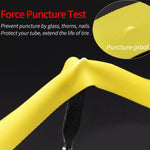 20 PCS Road Mountain Bike Anti-Stab Tire Pad Set di ruote per bicicletta Nastro di rivestimento per raggi in PVC, Red, Yellow