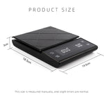 Bilancia da cucina per uso domestico Bilancia elettronica per caffè fatta a mano con timer, 3kg / 0.3g