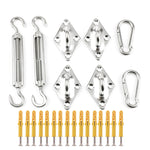 Tenda a vela rettangolare per esterni Accessori in acciaio inossidabile 304 Viti per cesto di fiori per tende da esterno Fibbia per porta diamantata, 24 PCS / M5 Set