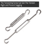 Tenda a vela rettangolare per esterni Accessori in acciaio inossidabile 304 Viti per cesto di fiori per tende da esterno Fibbia per porta diamantata, 24 PCS / M5 Set