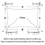 Tenda a vela rettangolare per esterni Accessori in acciaio inossidabile 304 Viti per cesto di fiori per tende da esterno Fibbia per porta diamantata, 24 PCS / M5 Set