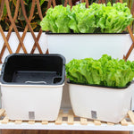 Vaso da fiori rettangolare in plastica autoassorbente per balcone familiare, stile:, SC01 Extra Large Pot, SC02 Big Pot