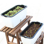 Vaso da fiori rettangolare in plastica autoassorbente per balcone familiare, stile:, SC01 Extra Large Pot, SC02 Big Pot