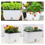 Vaso da fiori rettangolare in plastica autoassorbente per balcone familiare, stile:, SC01 Extra Large Pot, SC02 Big Pot