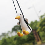 Ciondolo per auto a forma di anatra oscillante con ciondolo a forma di anatra da 2 pezzi, Swing Duck