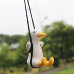 Ciondolo per auto a forma di anatra oscillante con ciondolo a forma di anatra da 2 pezzi, Swing Duck