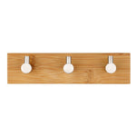 Gancio adesivo per porta del bagno con gancio a tre file in legno di bambù in acciaio inossidabile, Door Sticky Three Hook