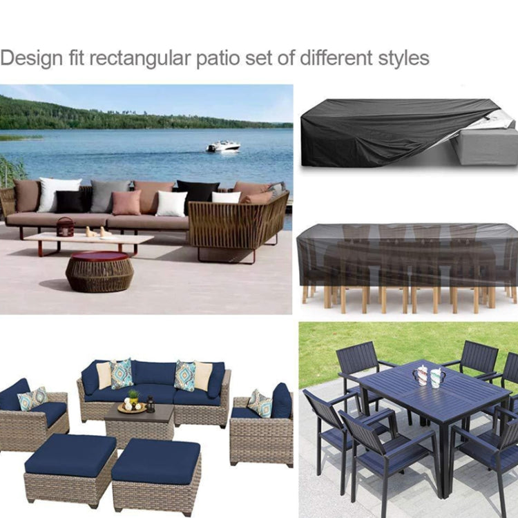 Copertura per mobili in tessuto Oxford per esterni Copertura protettiva per tavolo e sedia antipolvere impermeabile e resistente ai raggi UV, 242x162x100cm, 308x138x89cm, 213x132x74cm, 180x120x74cm, 126x126x74cm, 123x61x72cm, 115x115x74cm, 315x160x74cm...