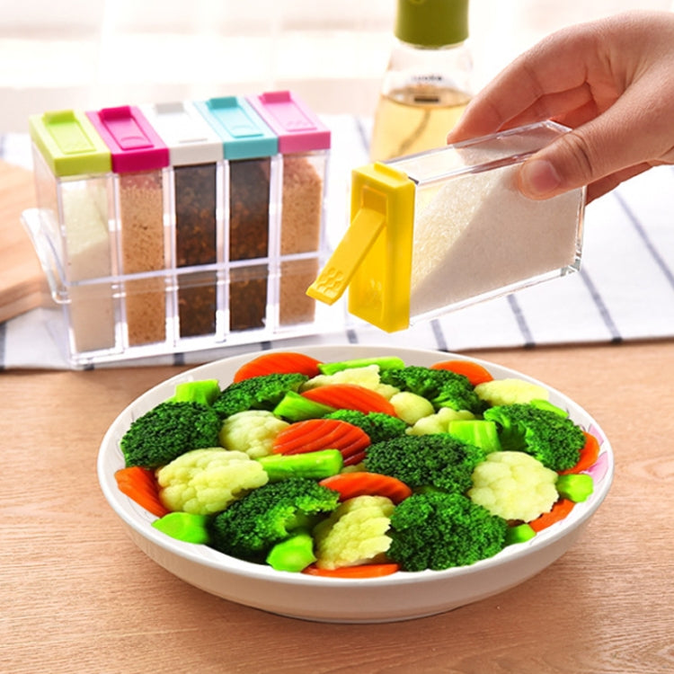 6 pezzi/set bottiglia di stoccaggio trasparente per condimenti per spezie, Seasoning Box Storage Bottle（6 PCS）