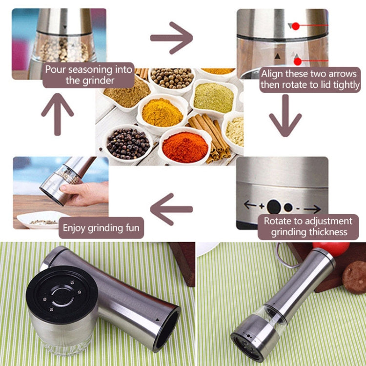 JE0318 2 pezzi Utensili da cucina per macinapepe manuale multiuso in acciaio inossidabile, JE0318