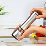 JE0318 2 pezzi Utensili da cucina per macinapepe manuale multiuso in acciaio inossidabile, JE0318