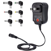 C5 3-12V 12W Caricatore multifunzione per adattatore di alimentazione con interruttore regolato a tensione regolabile con punte CC, US Plug, UK Plug, EU Plug